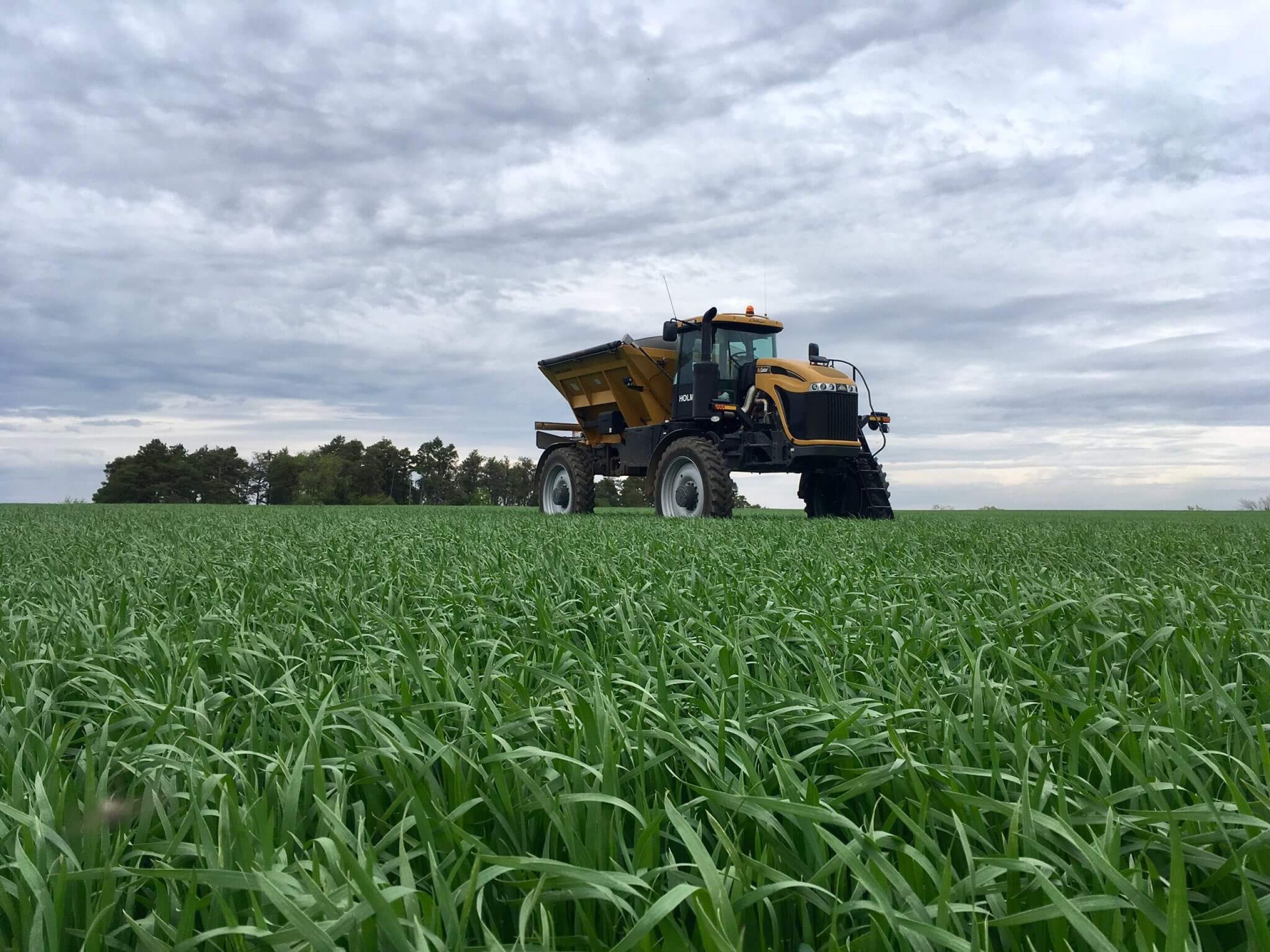 Contact Holmes Agro truck on crop