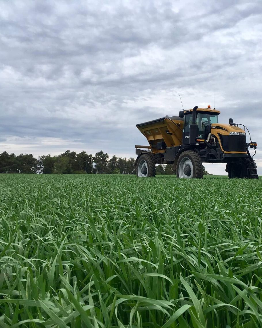 Contact Holmes Agro truck on crop
